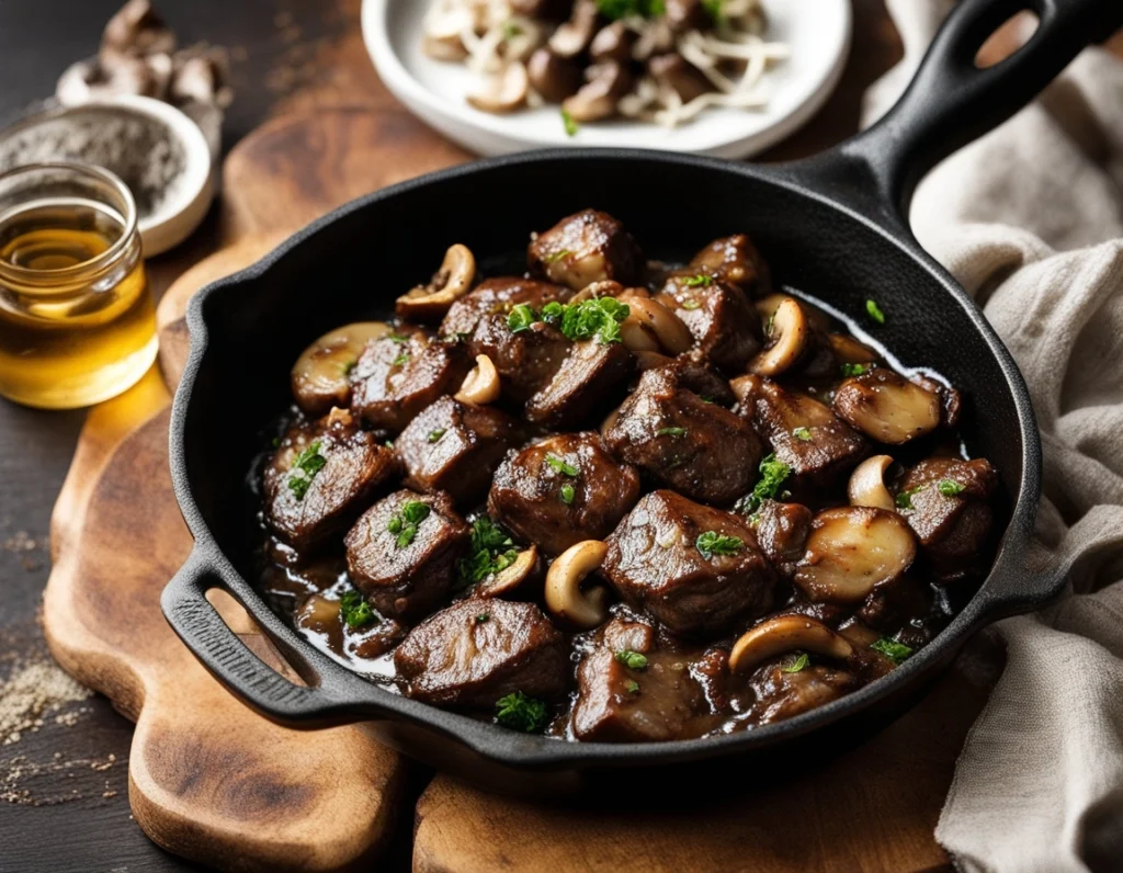 Easy Beef Recipes : Beef and Mushroom Skillet