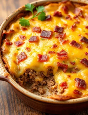 Beef Bacon Cheeseburger Casserole Final Dish